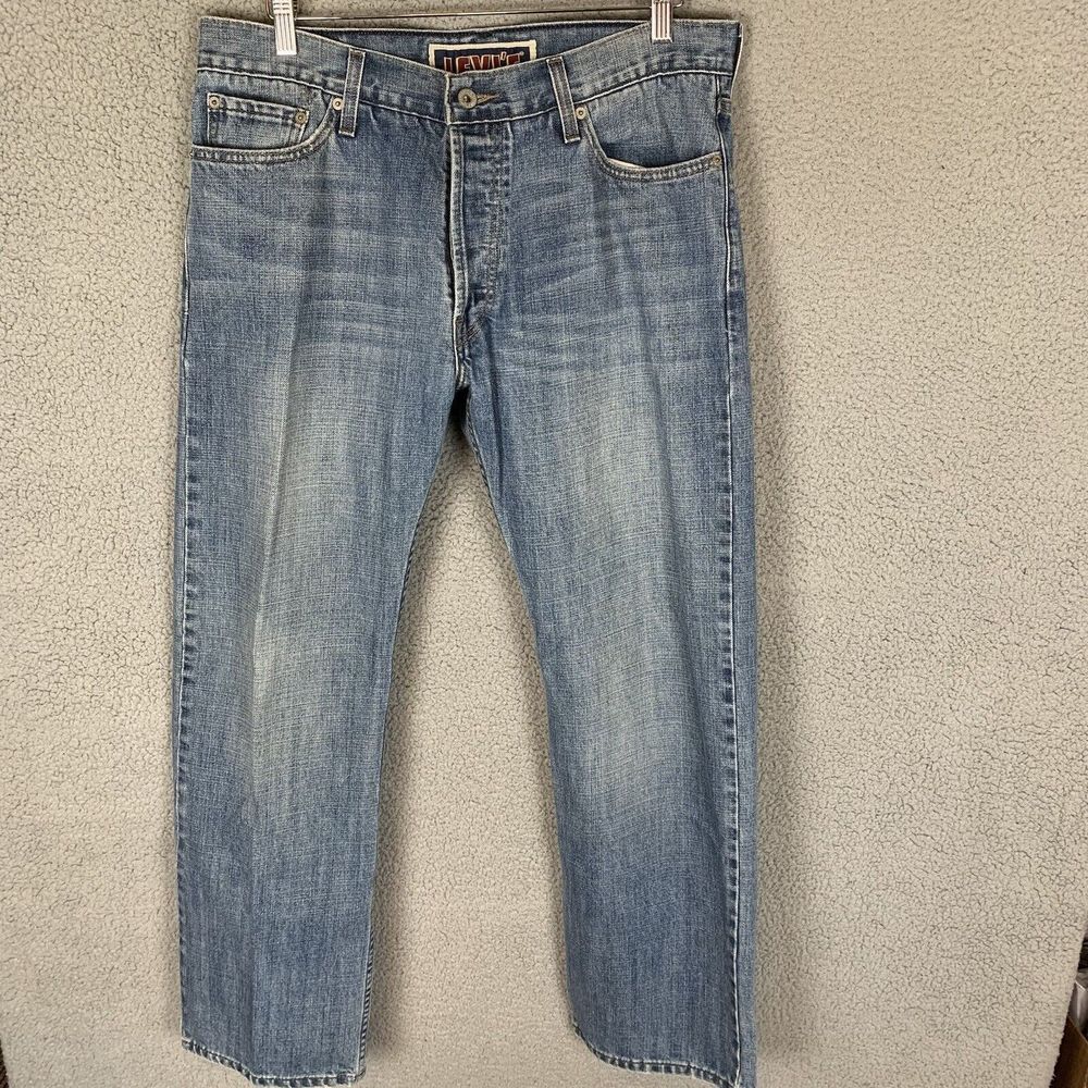 Levis Jeans Mens 34x30 539 Vintage Straight Leg Faded‎ Denim Pants